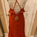 Essue NWT Rust  Dress L w/ crossover back & lining Photo 4