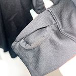 Avia  Black Long Sleeve Ruched Tie Side Thumbhole Quarter Zip Active Top Photo 4