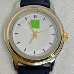 Sweda women quartz analog watch 30mm silver gold tone round case running Photo 2