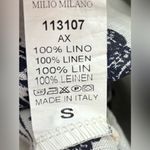Millio Milano S Italian Linen Pocketed Button Down Shirt Dress White Photo 6