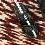 2000s Y2K Destroyer Emo Goth Subversive Chunky Lug Sole Platform Wedges Heels Strappy Open Sandals Black #Whimsygoth Size 7 Photo 7