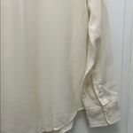Broadway & Broome 100% Silk Elegant Cream Button Up Shirt Photo 14