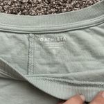 Athleta  Sundown Shirred Tee Pale Green Pullover Short Sleeve Sweatshirt XL Photo 4