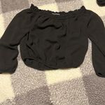 Brandy Melville Black Crop Top Blouse- One Size XS Or Small Photo 4