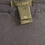 J.Crew black label tweet front blouse silk blend navy blue XL Photo 4