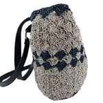 Straw Tote Bag Blue Photo 2