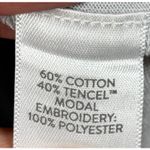 J.Jill Pure Embroidered Top M Petite Gray Floral Short Sleeve Casual Photo 3