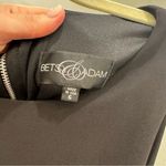 Betsy and Adam Betsey & Adam Black Tan Chevron Stripe Semi Sheer Waist Fit & Flare Dress Photo 5