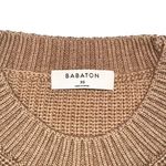Babaton Aritzia Grazia Merino Wool Tan Crew Neck Knit Sweater XS Photo 3