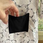 Amour Vert Women's White And Black Printed 100% Silk Mini Dress Size L Photo 4