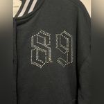 Common Stitch Chic Black and White Varsity Jacket with '89' & Brooklyn Dripping Size L Photo 3