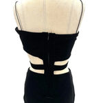 Tiger Mist  Candice Velvet Cutout Dress Black‎ Mini Size Large Photo 8
