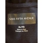 Saks 5th Avenue Saks Fifth Avenue Shirt Women XL Black Cotton Modal Lace Up Top Nautical Coastal Photo 5