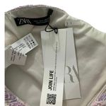 ZARA  Multicolor Tweed Strapless Side Zip Crop Top Women Size Small NWT | 7-3 Photo 2