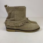 Coolway Free People |  Boots Tan Leather Suede Ankle Boots Leather Fringe A2 Photo 3