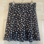 Toad & Co Chaka Organic Cotton Skirt Blue Floral Print Size S Photo 0