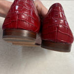 J. McLaughlin  Red Loafers Gold Hardware Size 11 Photo 3