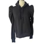 Rebecca Minkoff Women's Janine Hoodie Black Puff Sleeve Size small Photo 2