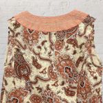 Fenn Wright Manson Top Size M Paisley Embroidered Linen Rayon Sleeveless Tunic Photo 5