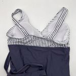 Unknown Brand One Piece Tie Waist Pinstriped Swimsuit Gray Size L Photo 7