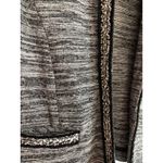 Talbots  Black & White Open-Front Blazer Sweater Knit Jacket Size Small Petite Photo 4