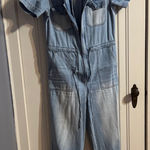 KanCan Light Blue Denim Women’s Jumpsuit Size L Photo 0