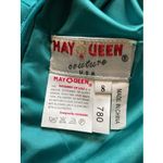 May Queen Couture Green Satin 30s Style Embellished Beaded Halter Neck Gown Sz 8 Black Photo 5