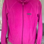 Columbia  Fleece Jacket Bright Pink Full Zip Outdoor Hiking M Granola Winter Core Photo 0