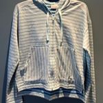 Columbia Melody Jacket M Athleisure Blue Striped Zip Fleece Lined Causal Hoodie Photo 0