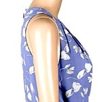 Chadwick's CHADWICK’S periwinkle with cream abstract roses/leaves maxi dress. Size 10. EUC Photo 5