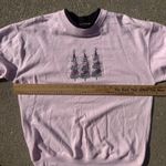 Vintage Coquette Whimsy Pale Pink Black plaid Christmas Tree Crewneck Sweatshirt Size L Photo 5