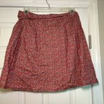Gap Red pink ditzy floral mini skirt women's 10 cottage girly prairie summer Photo 2