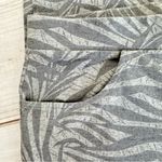 Chico's Weekends by Chico’s Gray Bamboo Leaf Print Capri Leggings w Pockets Size 1/M Photo 1