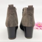 Vionic Paloma Suede Leather Wedge Ankle Boots Booties: Greige (Grey/Beige) Photo 4