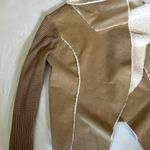 Knox Rose Tan and Cream Teddy Jacket with Fluffy Lining Photo 1