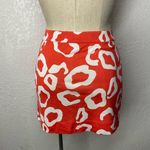 Diane Von Furstenberg DVF  ERANTHE Silk Jersey Mini Skirt Leopard Falls Coral Photo 3