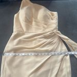 Long Chiffon One Shoulder Formal Bridesmaid Dress Leg Slit Corset Back Size 12 Photo 10