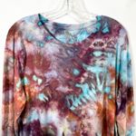 Time and Tru Plus Size 2X Top Handmade Tie Dye Long Sleeve Earthy Blue Boho 628 Photo 4