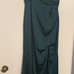 Birdy Grey  Emerald Green Matte Satin Dress  Photo 0