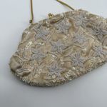 La Regale *Flaws* Vintage Ivory Beaded Clutch Bag Gold Formal Photo 5