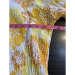 O Shirt Happy Yellow Crinkle Gauze‎ Blouse Womens Plus Size 22W Button Up Church Photo 6