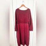 L.L.Bean  Cotton Long Sleeve Burgundy Dress Size 1X Photo 1