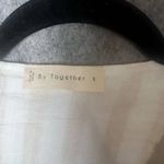 BY TOGETHER Women Size Small Shyanne Stripe‎ Cropped Top short sleeve Tan Photo 6