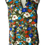 CAbi  Wild Flower Tank Top Sleeveless Womens‎ Small V Neck Floral 3981 Photo 0