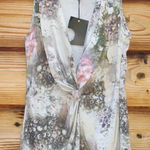 St. John NWT  Stretch Silk Jersey Print Sleeveless Blouse Top Photo 0