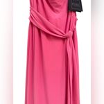 Mac Duggal 26581 STRETCH JERSEY ONE SHOULDER BELTED TRUMPET CANDY PINK GOWN Photo 8