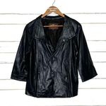 Vogue Virile Leather Blazer Style Jacket Black Size Small Photo 0