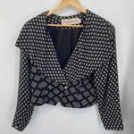 Vintage Marsha Brander for Componix Southwest Blazer Skirt Set sz 6 Acrylic Wool Black Photo 2
