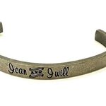 Whitney Howard I can and I will quotable silver tone cuff bracelet Photo 2