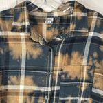 Star Wars Upscaled Flannel Shirt Bleached Dye Baby Yoda On Back Photo 2